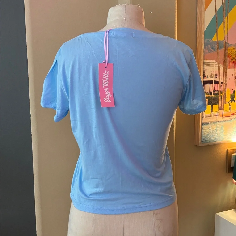 Dolls Kill “original” Sugar Thrillz “Dump Him” Crop Top NWT - Picture 5 of 6